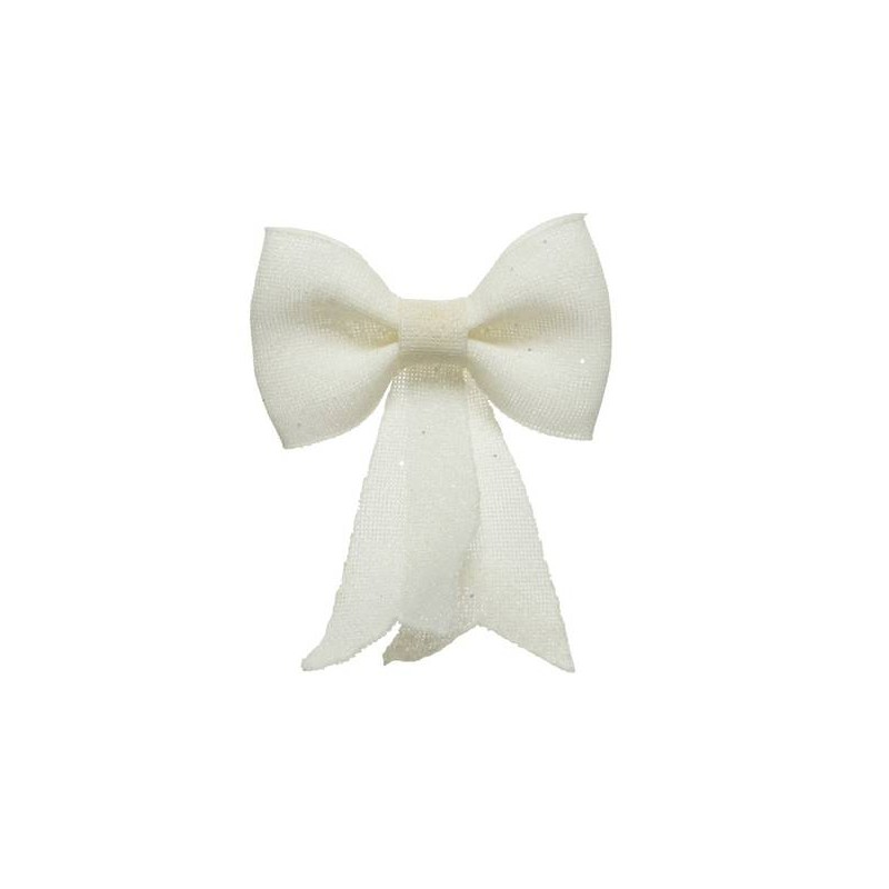 FIOCCO GLITTER BIANCO 12x14x2,5cm CON GANCIO