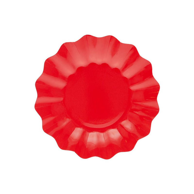 PIATTI NEW SHAPE CM.27 ROSSO 8pz