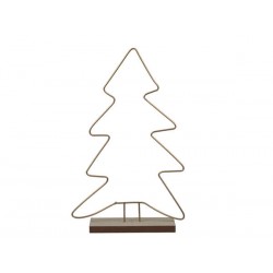 ALBERO IN METALLO CON BASE LEGNO cm 19x33 NERO