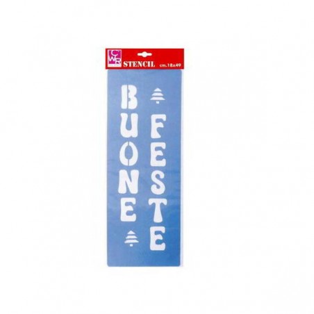 STENCIL SCRITTA BUONE FESTE 32x49cm ART.2131