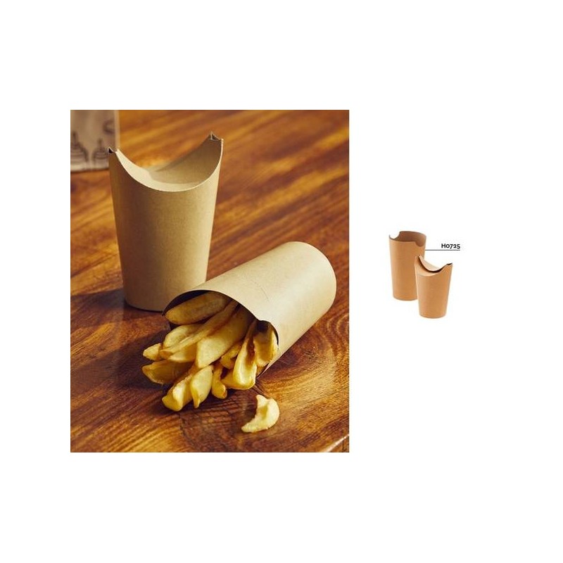 BOX CARTONCINO FRITTI KRAFT/PE AVANA ø8,5-6,4x14,5h 470ml 50pz