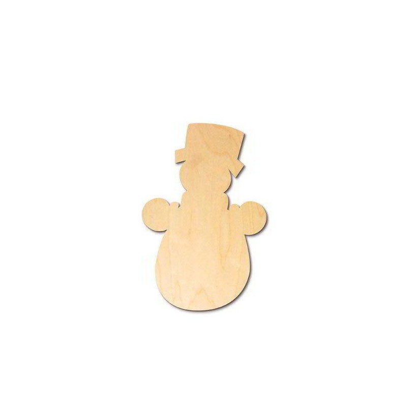 SAGOMA PUPAZZO DI NEVE in BETULLA cm.10x15