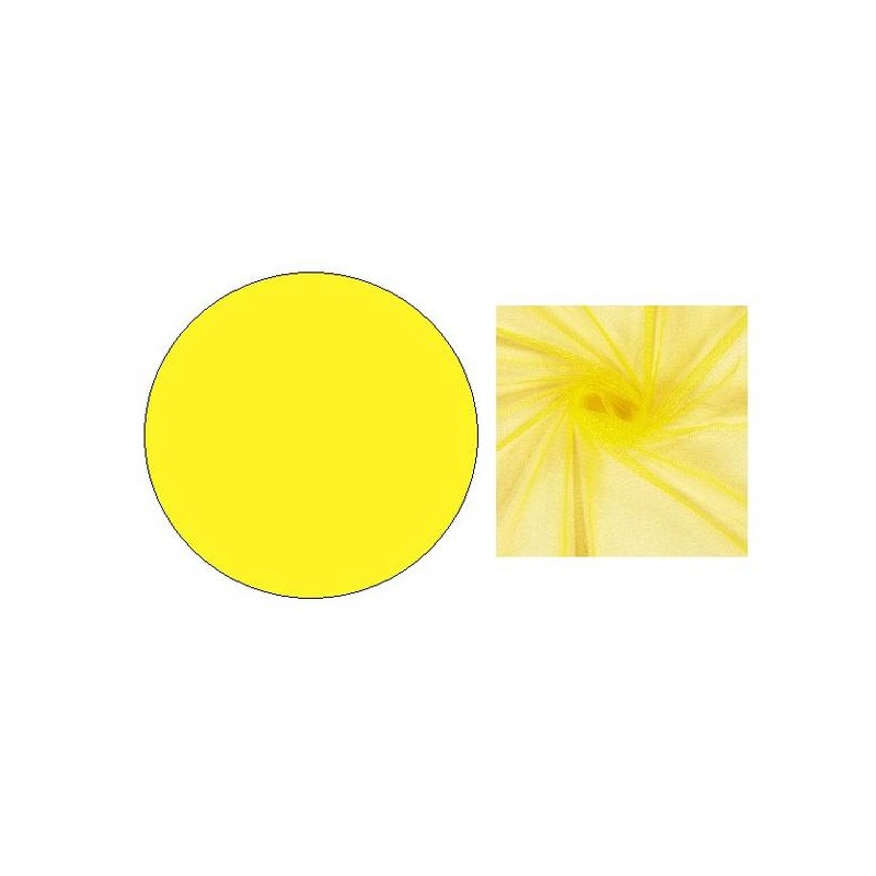 DISCHI TULLE FILE' ø23cm TONDI COLOR GIALLO SOLE 50pz