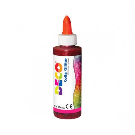 COLLA GLITTER FLACONE 120ml ROSSO