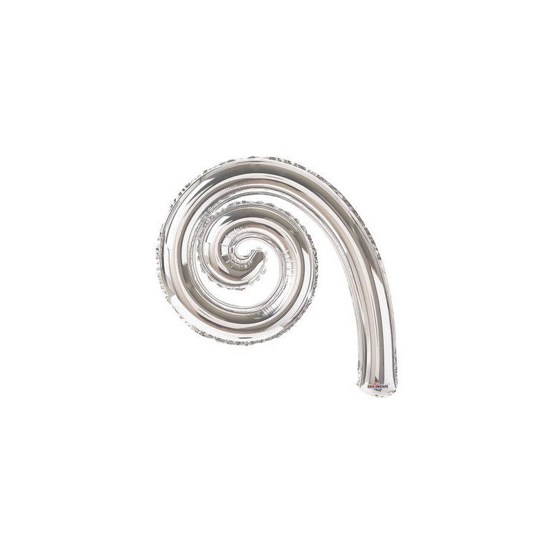 PALLONE MYLAR KURLY SPIRAL ARGENTO MINISHAPE 14 35cm