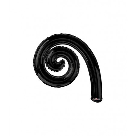 PALLONE MYLAR KURLY SPIRAL NERO MINISHAPE 14 35cm