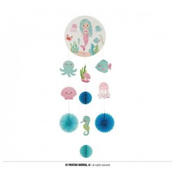FESTONE PENDENTE DECORATIVO SIRENA 40x80cm 11pz
