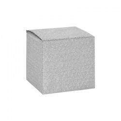 CUBOTTO PLURIBOL 10x10x10 GLITTER ARGENTO