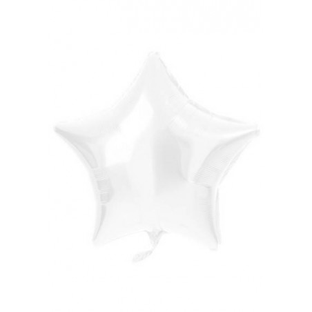 PALLONE MYLAR STELLA 19 48cm BIANCA MAT