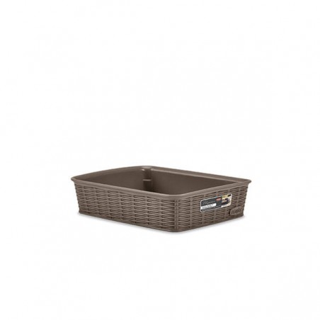 CESTO PVC ELEGANCE 25x19,5x6cm TORTORA M