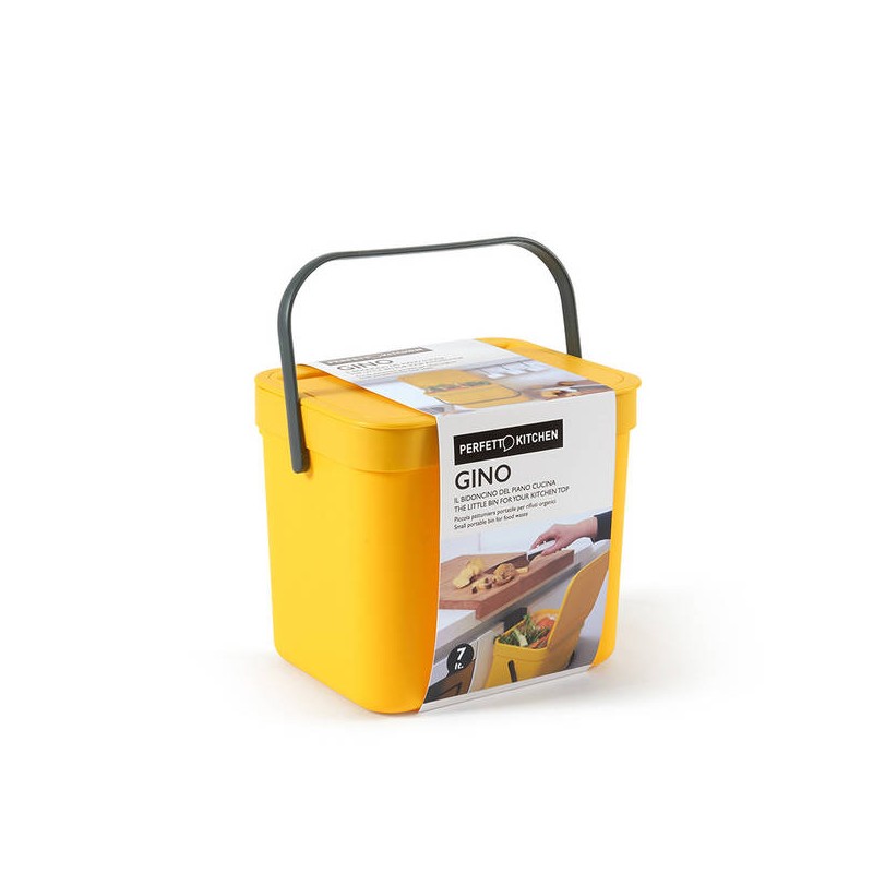 PATTUMIERA GINO RIFIUTI ORGANICI 7lt GIALLO