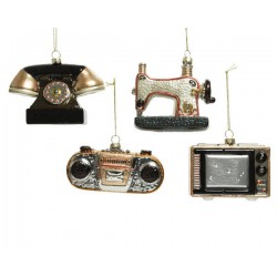 SOGGETTI IN PLASTICA VINTAGE H.9cm C/APPENDINO ASS.TI 1pz