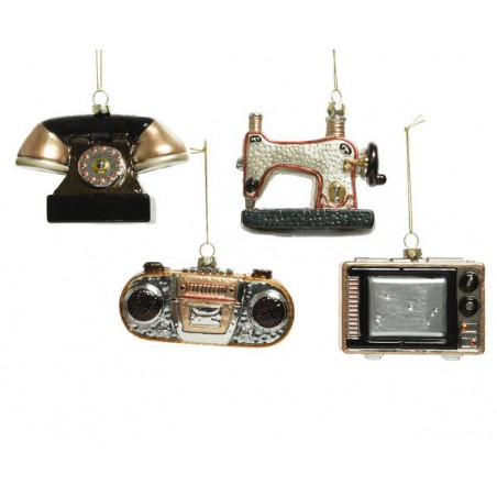 SOGGETTI IN PLASTICA VINTAGE H.9cm C/APPENDINO ASS.TI 1pz