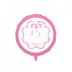 PALLONE MYLAR 24" ø60 BATTESIMO ROSA