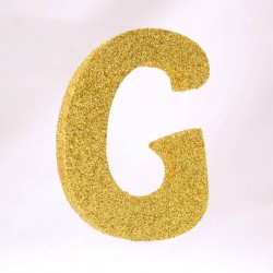 LETTERA POLISTIROLO GLITTER ORO mm120x90 G