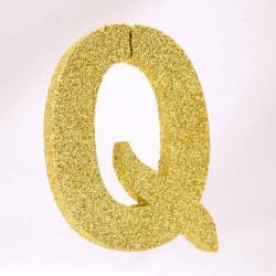 LETTERA POLISTIROLO GLITTER ORO mm120x90 Q