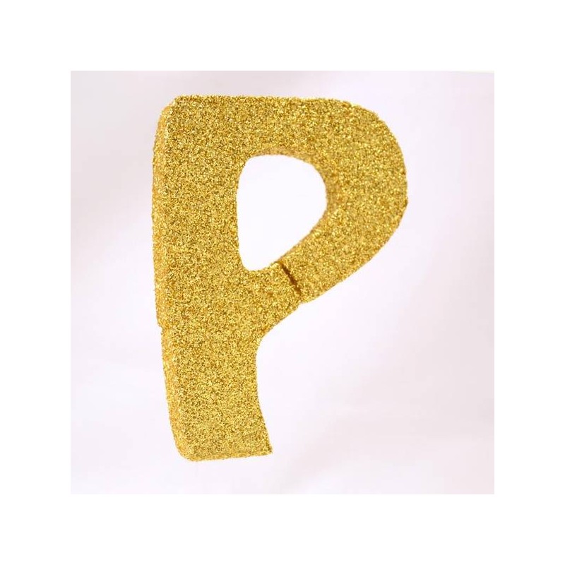 LETTERA POLISTIROLO GLITTER ORO mm120x90 P