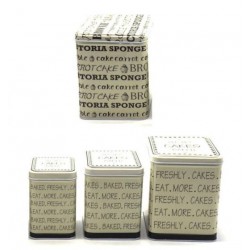 SET 3 SCATOLE IN LATTA C/COPERCHIO COL.AVORIO