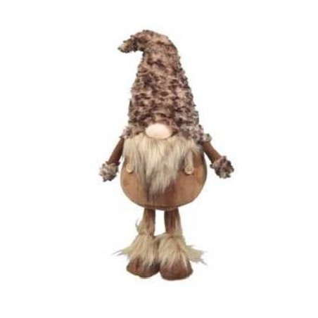 GNOMO IN TESSUTO IN PIEDI H.48cm MARRONE