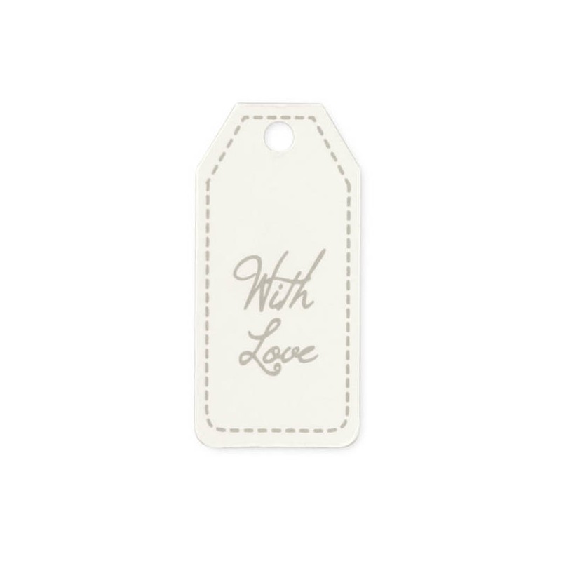 TARGHETTA TAG 4,5x2,5cm WITH LOVE 24pz