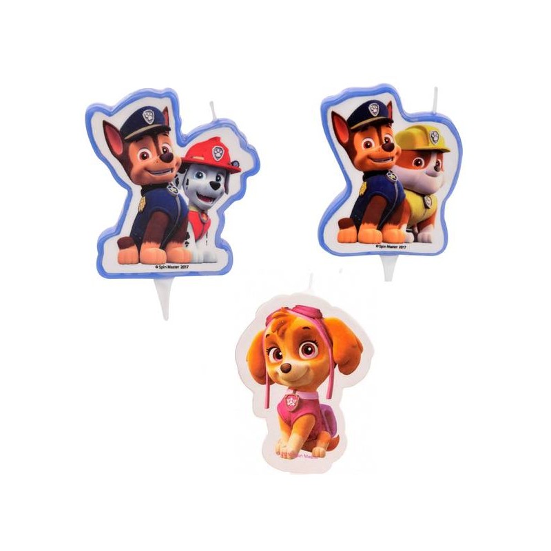 CANDELA PIATTA SAGOMATA PAW PATROL H.7cm ASS.TI 1pz
