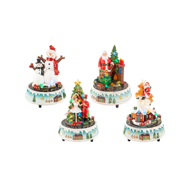 ALBERO GIOSTRA C/MOVIMENTO E SUONO 14x14x19,5cm 4ass 1pz