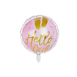 PALLONE MYLAR 18'' 45cm HELLO GIRL