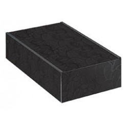 CANTINETTA 2 BOTTIGLIE 20x33,5x9cm NERO FOGLIE