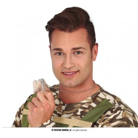 PENDENTE CON MEDAGLIETTA IDENTIFICATIVA MILITARE MARINES