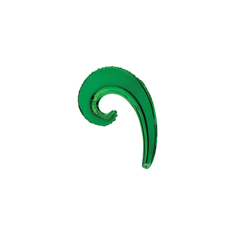 PALLONE MYLAR KURLY WAVE VERDE MINISHAPE 14 35cm
