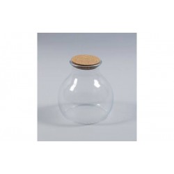 VASO VETRO C-TAPPO SUGHERO ø21x19,5cm