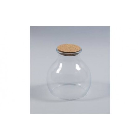 VASO VETRO C-TAPPO SUGHERO ø21x19,5cm