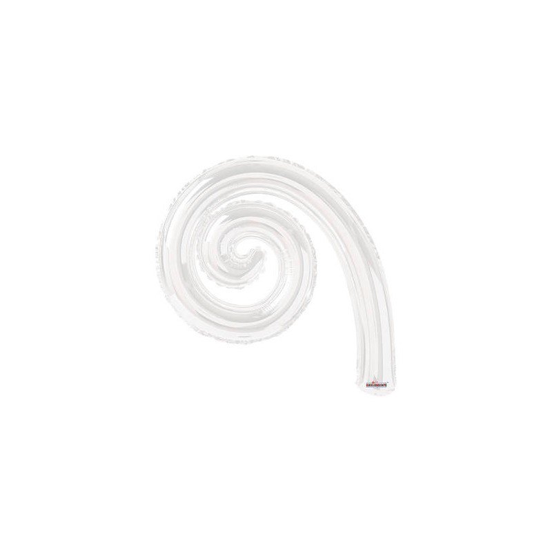 PALLONE MYLAR KURLY SPIRAL BIANCO MINISHAPE 14 35cm