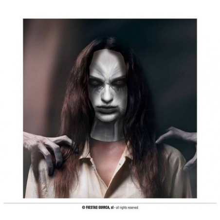 MASCHERA A CAPPUCCIO RAGAZZA HORROR TELA