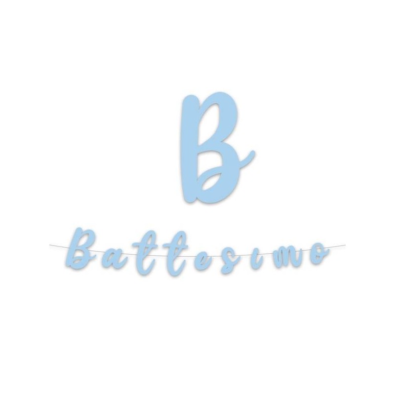 FESTONE ITALIC BATTESIMO CELESTE cm15x3mt