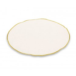 SOTTOPIATTO VELLUTO BURRO BORDO ORO ø33cm