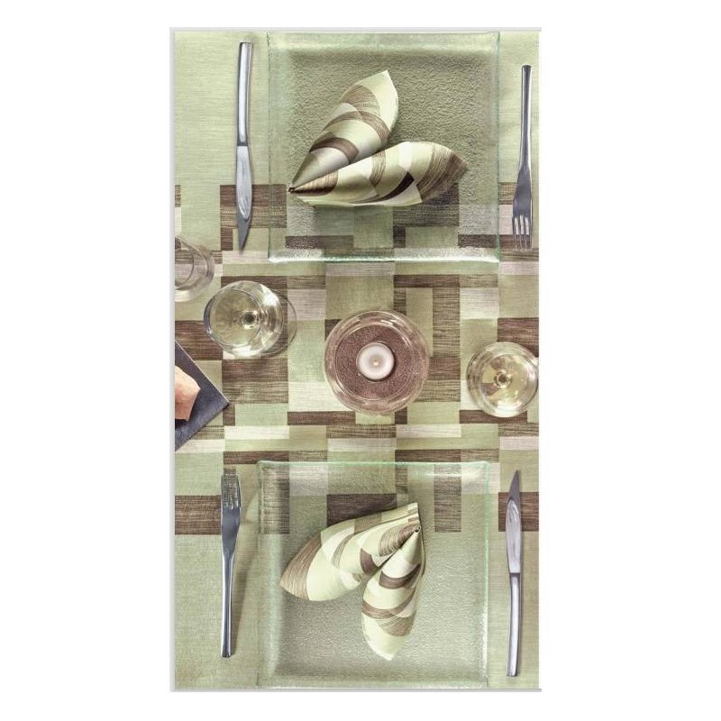 COPRIMACCHIA 100x100 AIRLAID PLUS 25pz KUADRA VERDE