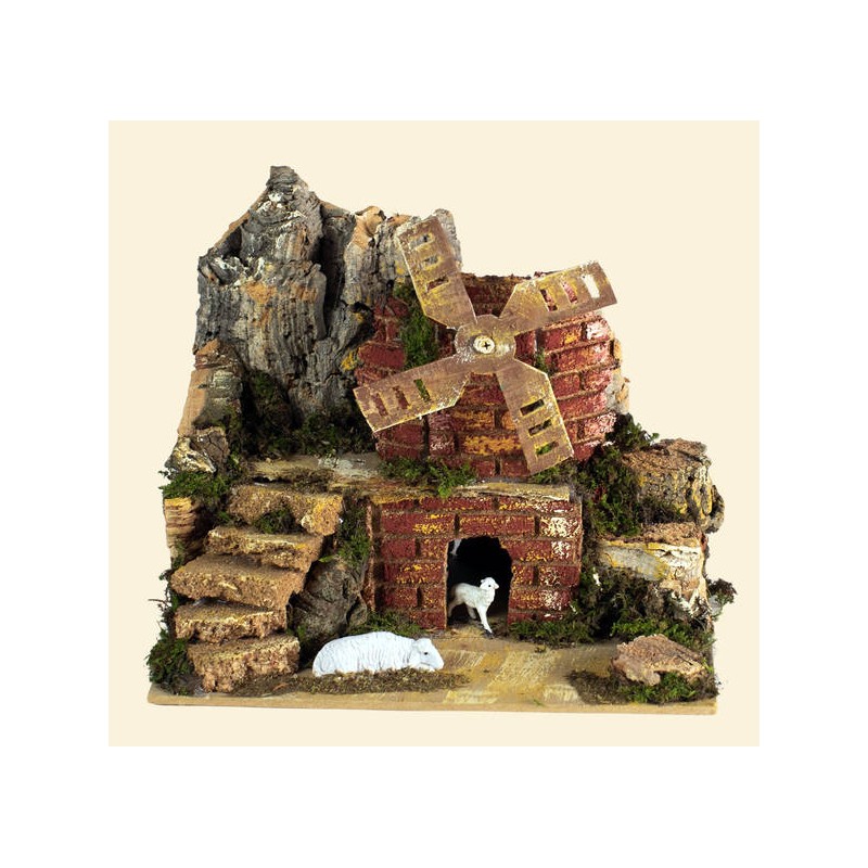 MULINO A VENTO FINTO 20x14x17cm