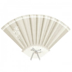 VENTAGLIO PIEGHEVOLE 33x21cm ROSE TORTORA 10pz