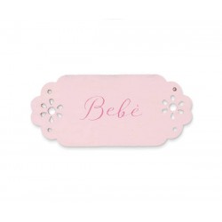 TAG FIORELLINI TRAFORATI ROSA BEBE' 6cm 12pz