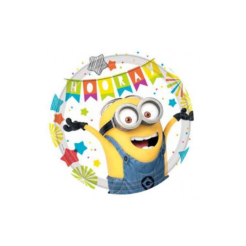 PIATTI PIANI BALLOONS MINIONS 8pz