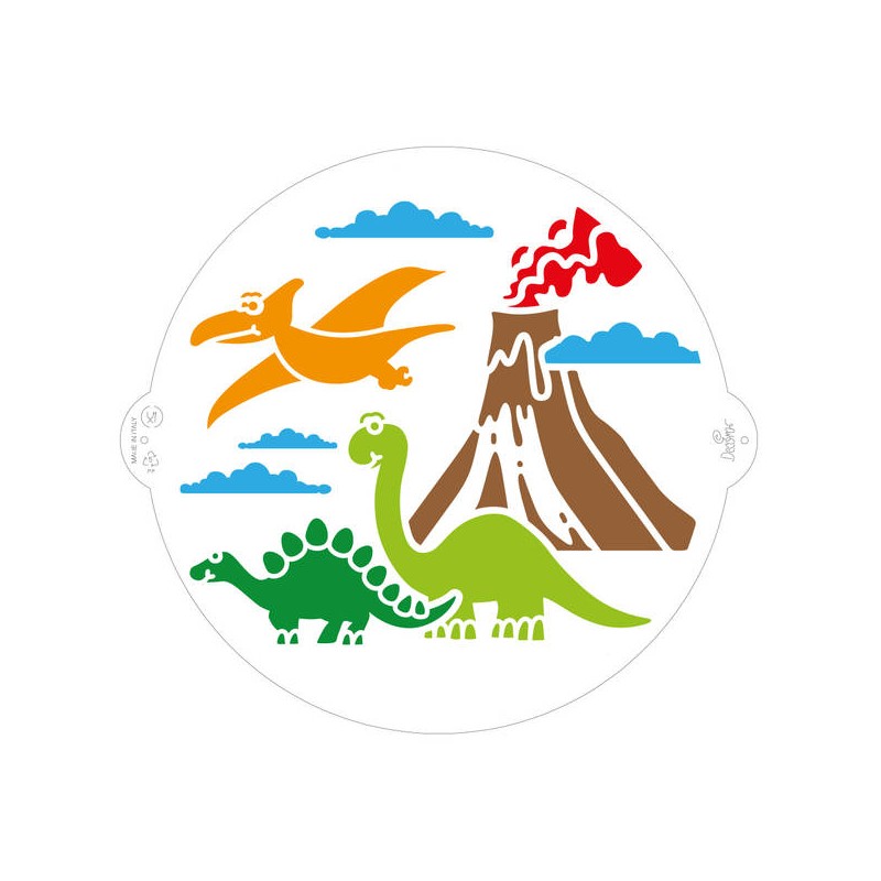 STENCIL DINOSAURO JURASSIC ø25cm