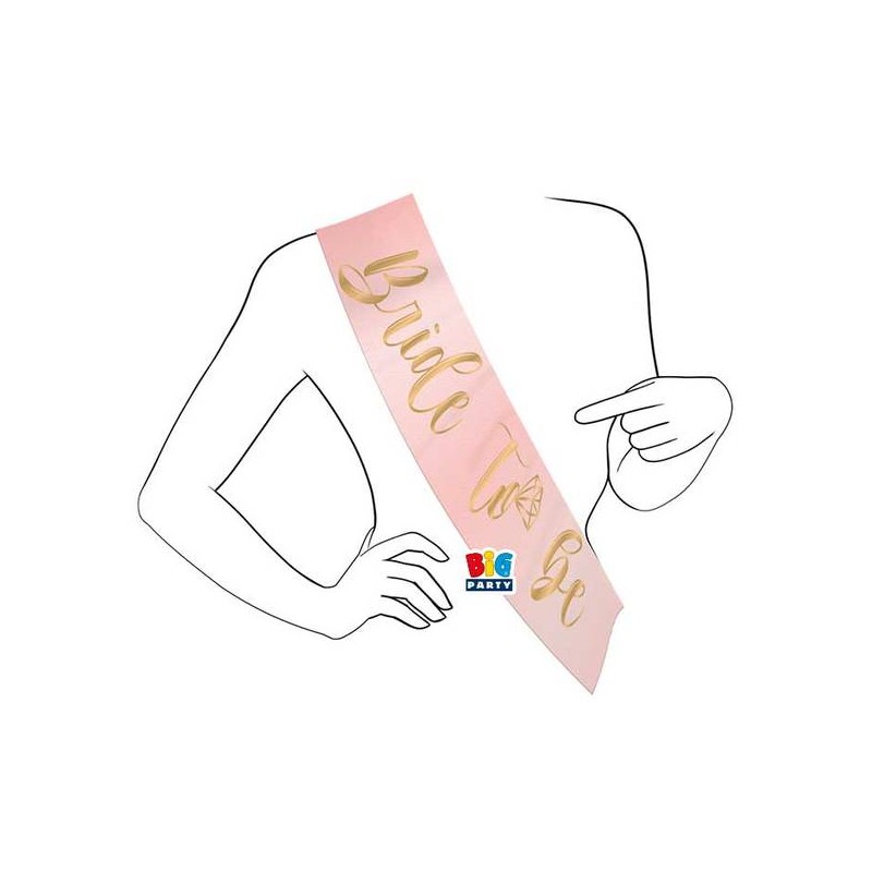 FASCIA BRIDE TO BE METALLIZZATA 168x10cm