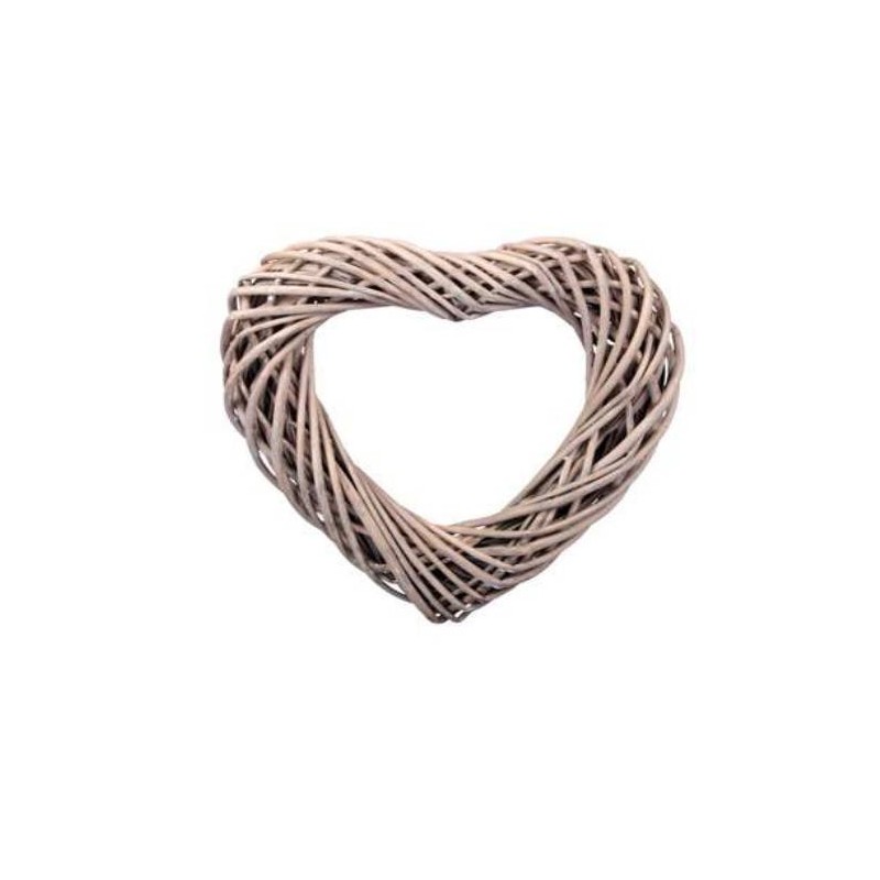 CUORE VIMINI H.35cm H.6cm GRIGIO