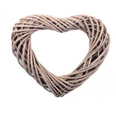 CUORE VIMINI H.35cm H.6cm GRIGIO