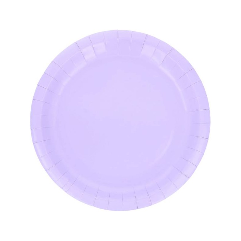 PIATTI PIANI CARTA BIODEGRADABILI 23cm LILLA 15pz