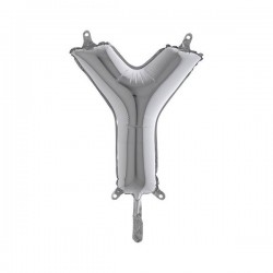 LETTERA Y MYLAR SILVER 14 36cm