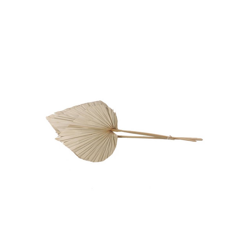 FOGLIA DI PALMA GRANDE IN BAMBOO 3pz AVORIO