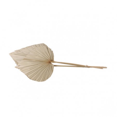 FOGLIA DI PALMA GRANDE IN BAMBOO 3pz AVORIO