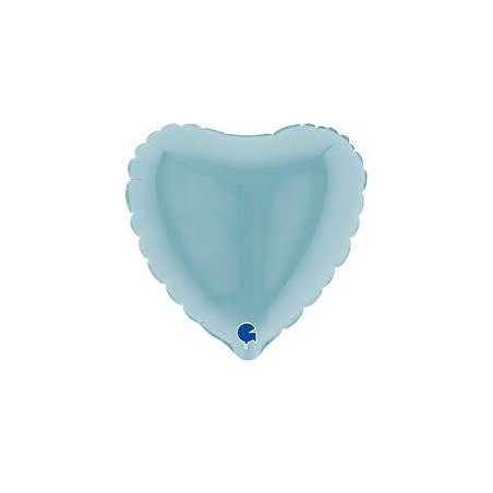 PALLONE MYLAR CUORE BLU PASTELLO 4 10cm